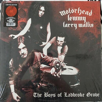 MOTÖRHEAD - THE BOYS OF LADBROKE GROBE- Lemmy & Larry Wallis, various recordings, red marble vinyl (LP)
