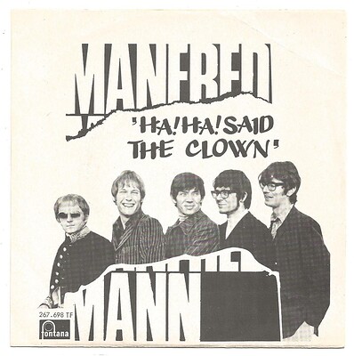 MANFRED MANN - HA! HA! SAID THE CLOWN / FEELING SO GOOD Scandinavian ps (7")